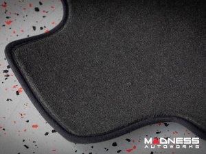 FIAT 124 Floor Mats - Black Carpet w/ Red Scorpion